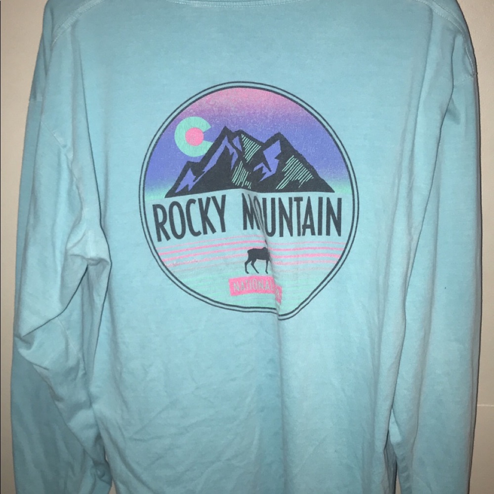 Blue Rocky Mountain long sleeve